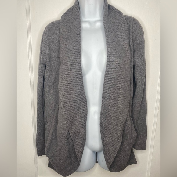 BAREFOOT DREAMS M Cozy Heather Gray Women's Sweater with Pockets - Picture 1 of 5